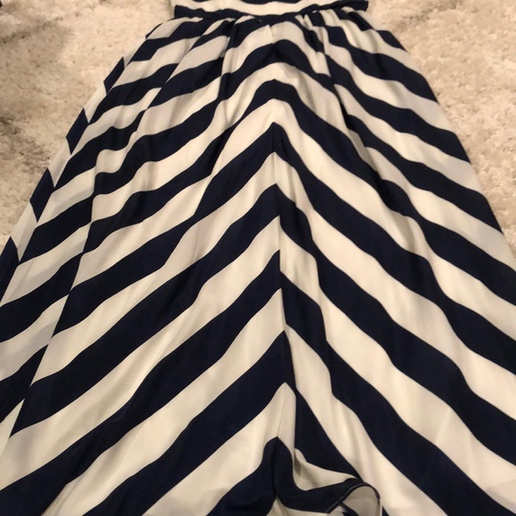 Lulus navy and white striped dress - Picture 6 of 11